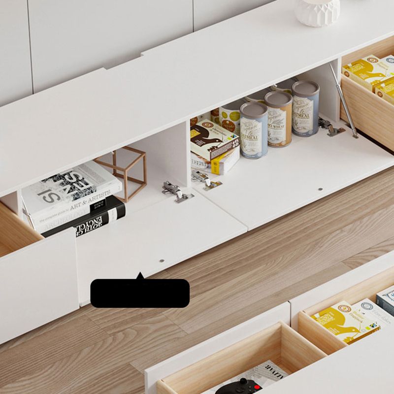 Engineered Wood TV Console Contemporary White Media Console with Drawers Clearhalo 'furn' 'furn_tv_stands_entertainment_centers' 'Furniture' 'Living Room Furniture' 'TV Stands & Entertainment Centers' 'TV Stands & Media Storage Furniture' 'tv_stands_entertainment_centers' 1200x1200_15c045ae-5639-4759-9e88-0fbb5ba09f9a