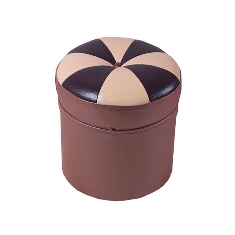 Modern Leather Pouf Water Resistant Round Pouf for Drawing Room Clearhalo 'furn' 'furn_ottomans_poufs' 'Furniture' 'Living Room Furniture' 'Ottomans & Poufs' 'ottomans_poufs' 1200x1200_15c129c1-8dd4-455c-80f7-303fe5ec6ae2