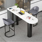 Table de bar de 1/3 pièces moderne Table de comptoir en pierre avec tabourets hauts