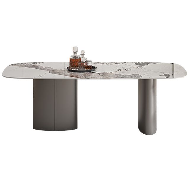 Metal Modern Rectangle Indoor Table Sintered Stone Dining Table for Kitchen and Dining Room Clearhalo ' dining_table' 'Dining Tables & Seating' 'Dining Tables' 'furn' 'furn_dining_table' 'Furniture' 'furniture_dining_table' 'Kitchen & Dining Furniture' 'kitchen&dining_furn' 'kitchen' 'kitchen_dining_table' 1200x1200_15c1f4e6-2d9a-4011-893b-bfdf3ba890c0