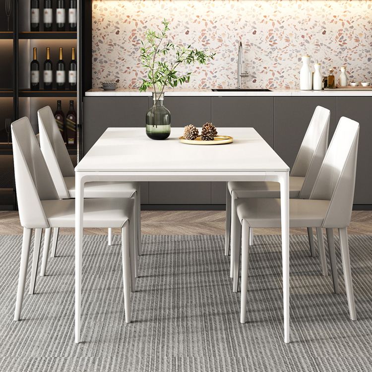 Modern Sintered Stone Dining Table Set 1/4/5/7 Pieces Dining Set for Kitchen Clearhalo 'Dining Room Sets' 'Dining Tables & Seating' 'dining_room_set' 'furn' 'furn_dining_room_set' 'Furniture' 'furniture_dining_room_set' 'Kitchen & Dining Furniture' 1200x1200_15c26e2a-b70f-4dc8-b264-5d7c626407d6