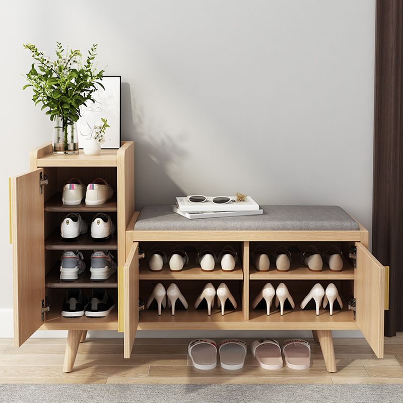 Solid Wood Entryway Bench, 20"H Upholstered Bench with 4 Legs Clearhalo 'Benches' 'Chairs & Seating' 'furn' 'furn_benches' 'Furniture' 'Living Room Furniture' 1200x1200_15c298e8-14a3-4b1a-9b5c-a8b95b28ec05