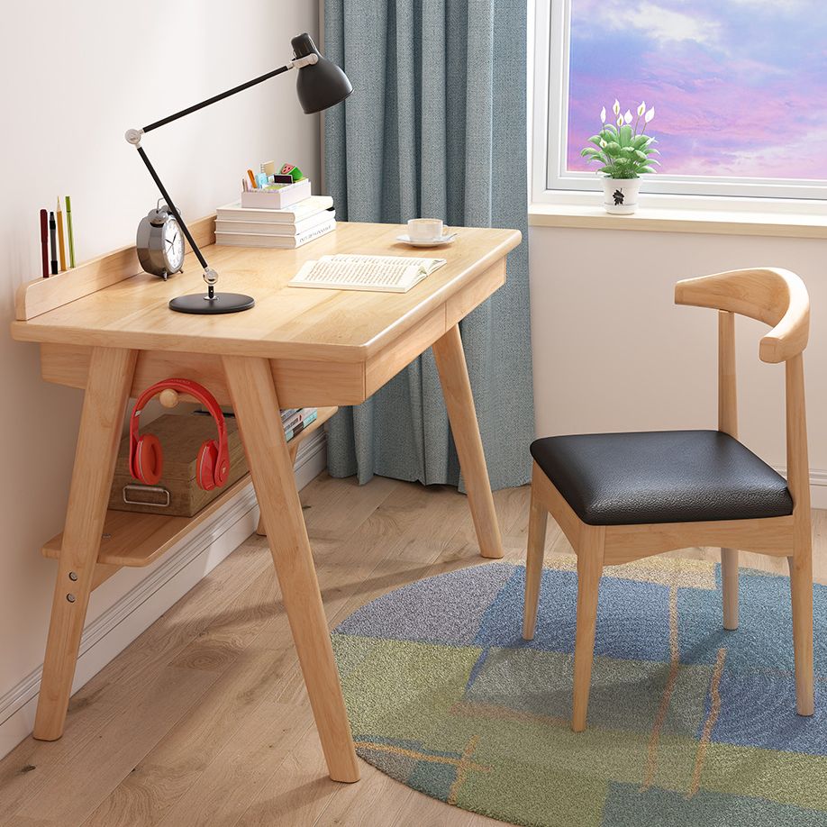 Modern Solid Wood Office Desk 2-drawer Rectangular Secretary Desk Clearhalo 'furn' 'furn_office_desk' 'Furniture' 'Office Desks' 'Office Furniture' 'office_desk' 1200x1200_15c2d114-8334-47f3-afeb-ed684a05d886