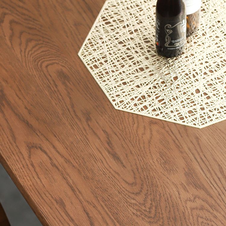 Square Industrial Dining Table Wood Color Fixed Table with Oakwood Solid Wood Clearhalo ' dining_table' 'Dining Tables & Seating' 'Dining Tables' 'furn' 'furn_dining_table' 'Furniture' 'furniture_dining_table' 'Kitchen & Dining Furniture' 'kitchen&dining_furn' 'kitchen' 'kitchen_dining_table' 1200x1200_15c47900-8f79-4b69-a981-bbe88c0610c7