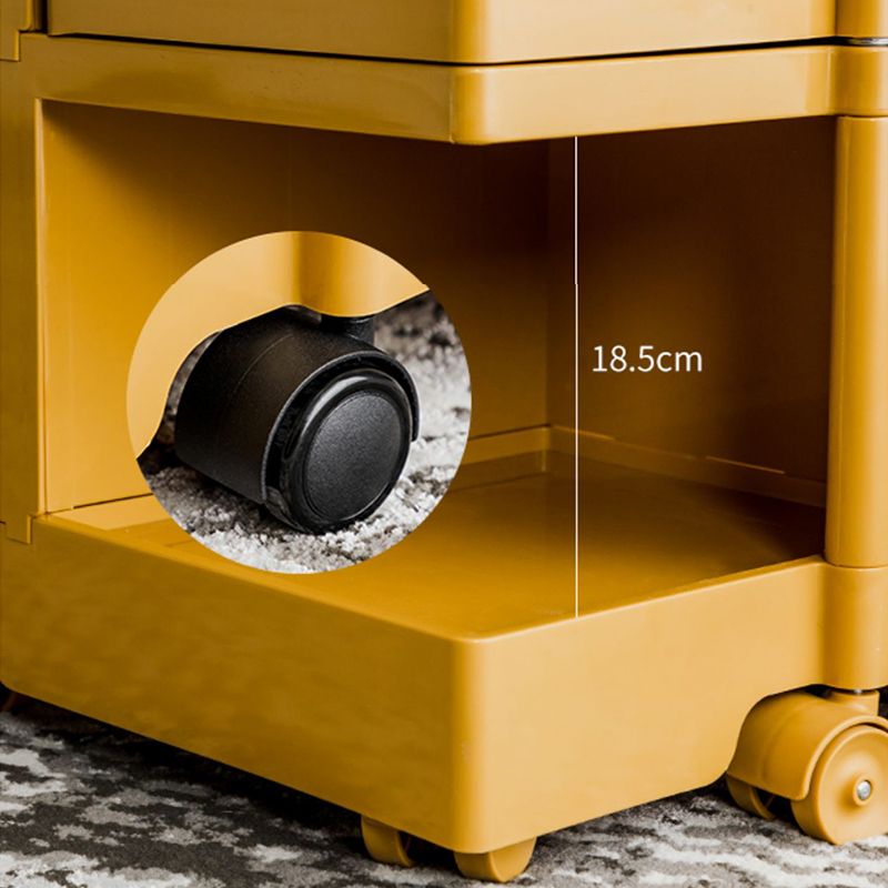 Comodino di metallo contemporaneo da 18 "comodini da tavolo ad ampio accento con cassetti