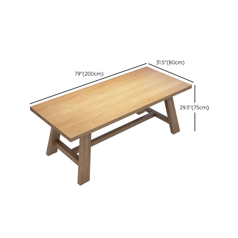 Industrial Style Dinette Table Rectangle Solid Wood Dinner Table in Brown Clearhalo 'Dining Tables & Seating' 'Dining Tables' 'dining_table' 'furn' 'furn_dining_table' 'Furniture' 'Kitchen & Dining Furniture' 1200x1200_15c50ac6-4a9f-4f69-8341-4d9d62e5d74c
