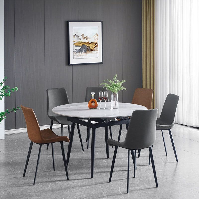 Modern Style 1/2/5/6/7 Pieces Dining Room Set Round Dining Table Set Clearhalo 'Dining Room Sets' 'Dining Tables & Seating' 'dining_room_set' 'furn' 'furn_dining_room_set' 'Furniture' 'furniture_dining_room_set' 'Kitchen & Dining Furniture' 1200x1200_15c5bcf9-b9f1-49c4-b144-c50feee90b43