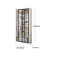 Modern Metal Storage Cabinet Glass Doors Display Cabinet with Lighting Clearhalo 'Display & China Cabinets' 'display_china_cabinets' 'furn' 'furn_display_china_cabinets' 'Furniture' 'Kitchen & Dining Furniture' 1200x1200_15c6de06-bfc7-4e8b-b564-0c42aea6dcc4