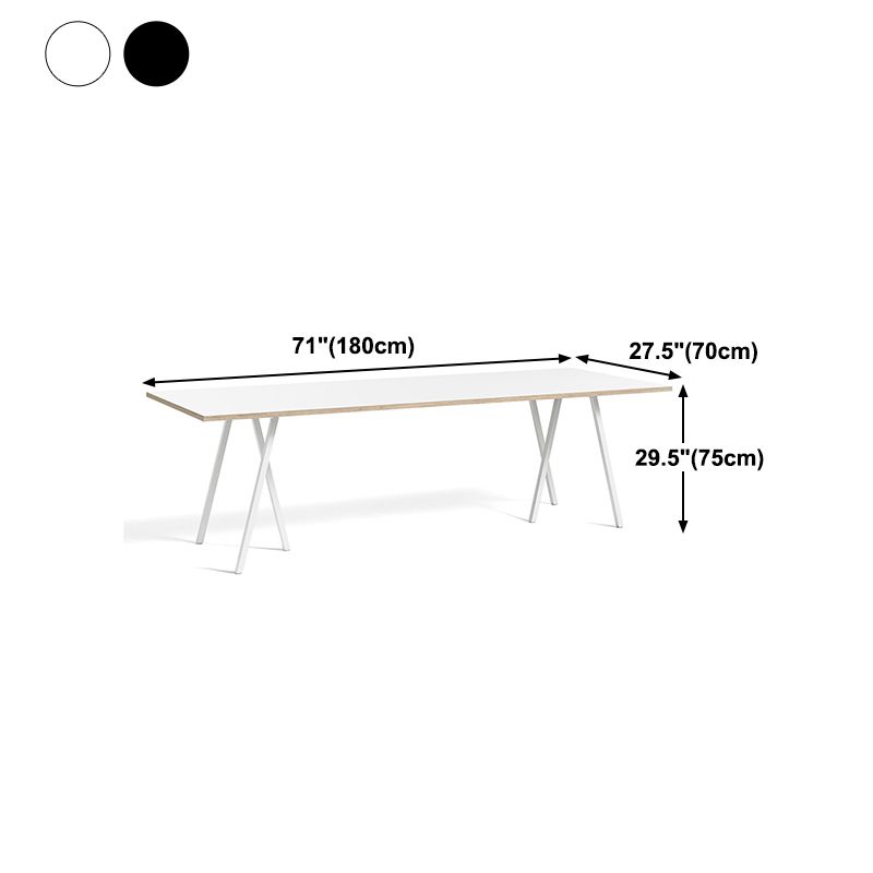 Table à manger industrielle avec table à manger rectangulaire en pin noir pour cuisine