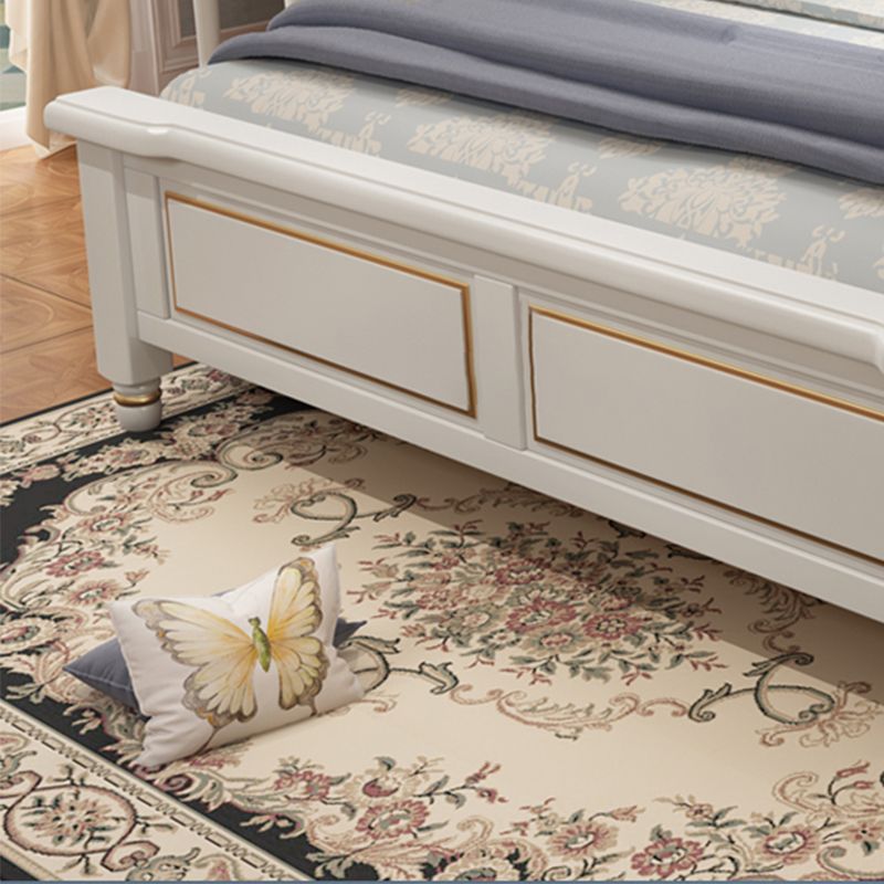 Solid Wood Contemporary Panel Bed 53.5" Adjustable Tall Bed Frame