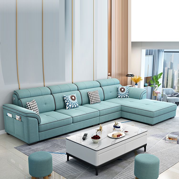 133.0 7 "l Hedendaags genaaide kussen achterste bank en chaise met opslag