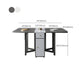 Modern Style Rectangle Folding Dining Table, 59" x 31.5" x 29.3"