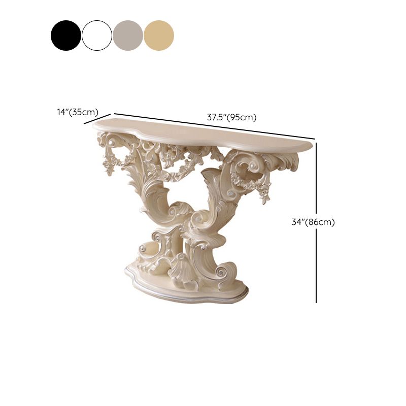 Tavolo da console a forma di forma libera in bianco/nero/oro console di divano console