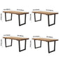 Industrial Pine Solid Wood Dining Table Brown Rectangle Table with Sled Base for Dinning Room Clearhalo ' dining_table' 'Dining Tables & Seating' 'Dining Tables' 'furn' 'furn_dining_table' 'Furniture' 'furniture_dining_table' 'Kitchen & Dining Furniture' 'kitchen&dining_furn' 'kitchen' 'kitchen_dining_table' 1200x1200_15cdf721-2036-4388-bf5f-06ea54621112