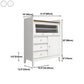 15.75"W x 40.55"H Sideboard Contemporary Style White Dining Server with 3 Drawers