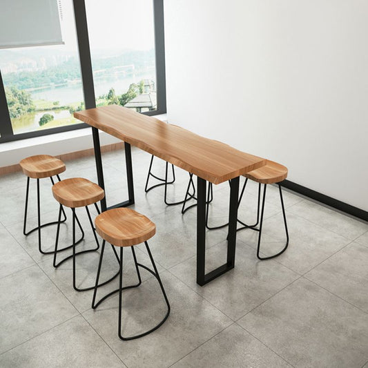 Tavolo da bar rettangolo di rettangolo in stile industriale tavolo da pranzo bar-alight bar