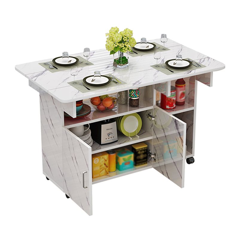 Manufactured Wood Contemporary Table Rectangular Wood Top Table with Drop Leaf Clearhalo ' dining_table' 'Dining Tables & Seating' 'Dining Tables' 'furn' 'furn_dining_table' 'Furniture' 'furniture_dining_table' 'Kitchen & Dining Furniture' 'kitchen&dining_furn' 'kitchen' 'kitchen_dining_table' 1200x1200_15d094eb-844f-42c2-ae46-4df85f232cc3