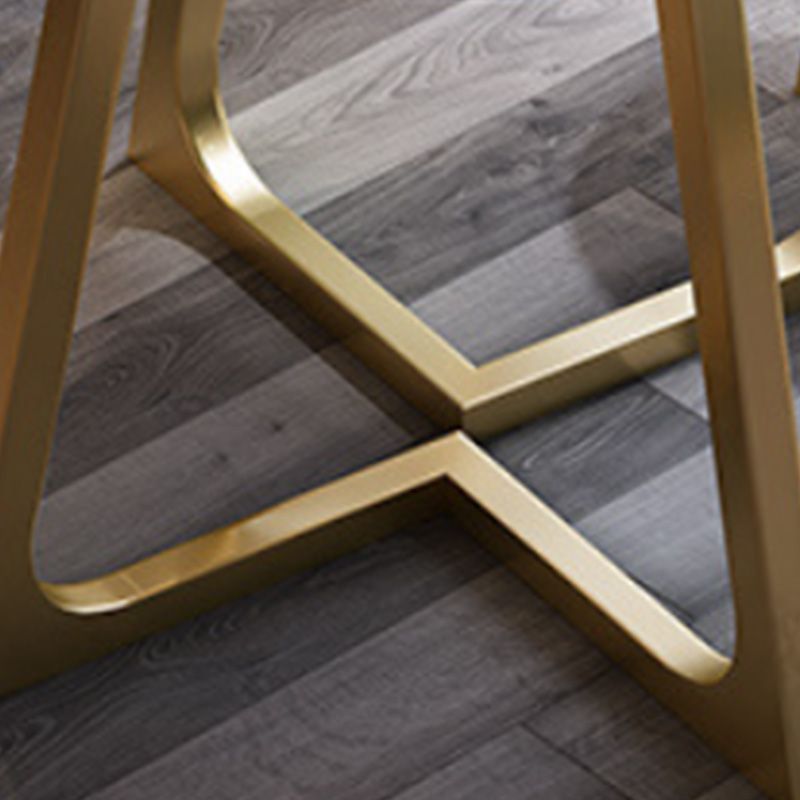 Round Golden Base Dining Table Glam Faux Marble Table for Kitchen Clearhalo 'Dining Tables & Seating' 'Dining Tables' 'dining_table' 'furn' 'furn_dining_table' 'Furniture' 'Kitchen & Dining Furniture' 1200x1200_15d099ec-5edb-4b22-a8f8-0f6d23086984