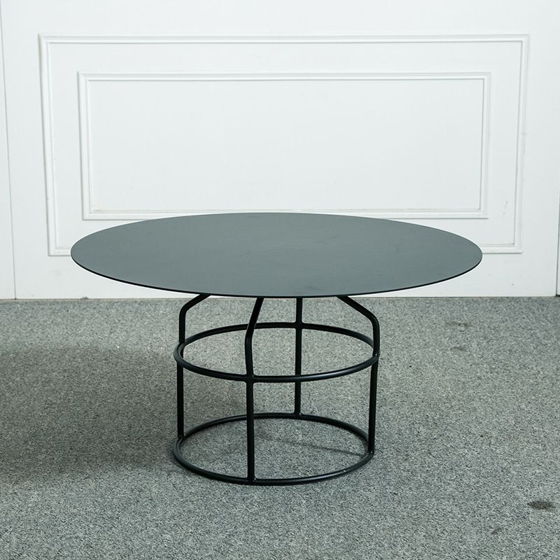 Mid-Century Modern Frame Base Cocktail Table Metal Round Coffee Table Clearhalo 'Coffee & Accent Tables' 'Coffee Tables' 'coffee_tables' 'furn' 'furn_coffee_tables' 'Furniture' 'Living Room Furniture' 1200x1200_15d09b04-3813-4e72-adbc-454561d8380e