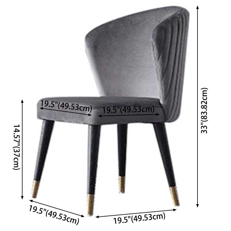 Contemporary Kitchen Fabric Dining Chair Wingback Side Chair for Home Use Clearhalo ' kitchen&dining_furn' 'Dining Chairs' 'Dining Tables & Seating' 'dining_chair' 'furn' 'furn_dining_chair' 'Furniture' 'furniture_dining_chair' 'Kitchen & Dining Furniture' 'kitchen' 1200x1200_15d1a8b6-d1ec-4aa7-bbbf-66a22c7fb7d5