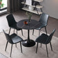 Glam Sintered Stone Dining Table Set Round 1/2/3/4/5 Pieces Dining Set for Home Use