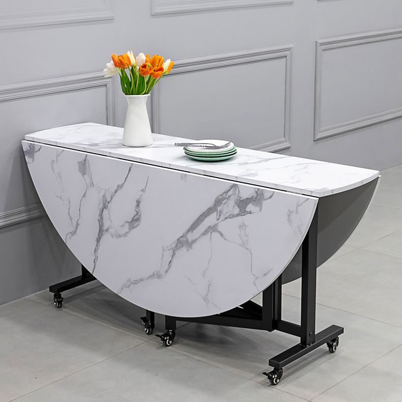 Modern 1/4/9/11/13 Pieces Foldable Dinette Set White Engineered Wood Dining Table Set Clearhalo 'Dining Room Sets' 'Dining Tables & Seating' 'dining_room_set' 'furn' 'furn_dining_room_set' 'Furniture' 'furniture_dining_room_set' 'Kitchen & Dining Furniture' 1200x1200_15d2c5fb-ab91-4111-b108-47486b4d59e1