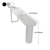 Marble Modern Double pedestal Patio Bar Table Indoor Bistro Bar Height Cocktail Table Clearhalo 'Bar Furniture' 'Bar Tables' 'bar_tables' 'furn' 'furn_bar_tables' 'Furniture' 'furniture_bar_tables' 'Kitchen & Dining Furniture' 1200x1200_15d307bf-70a8-4d1a-a446-886ecca82045