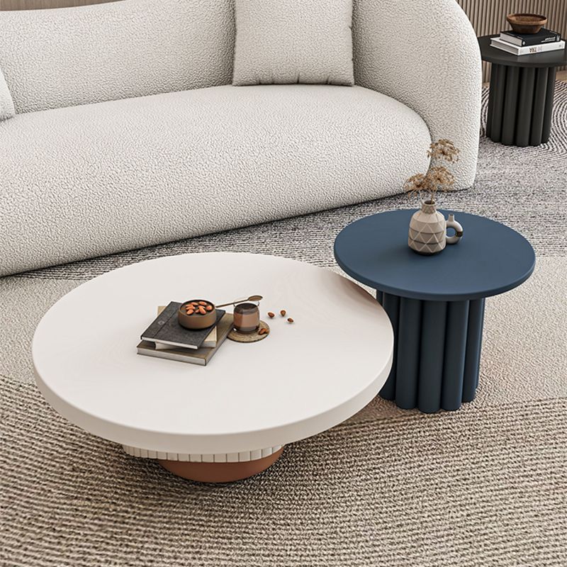 Pedestal Round Coffee Table Set Modern Minimalist Cocktail Table Clearhalo 'Coffee & Accent Tables' 'Coffee Tables' 'coffee_tables' 'furn' 'furn_coffee_tables' 'Furniture' 'Living Room Furniture' 1200x1200_15d4c0e4-0489-47b1-b29d-2c8139cc612f