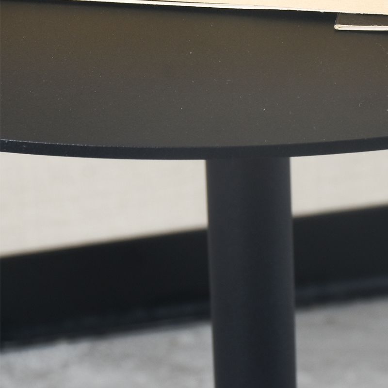 Contemporary Round Metal Side End Table Marble Pedestal Side Table Clearhalo 'Coffee & Accent Tables' 'End & Side Tables' 'end_side_table' 'end_side_tables' 'furn' 'furn_end_side_tables' 'Furniture' 'furniture_end_side_table' 'Living Room Furniture' 1200x1200_15d52642-39b6-4348-b43d-be32fe650a9d