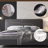 Holz und gepolstertes Standardbett zeitgenössisches Panelbett mit gepolstertem Kopfteil