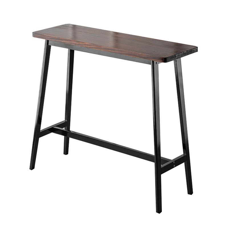 Matte Finish Wooden Rectangle Bar Table with Trestle for Living Room Clearhalo 'Bar Furniture' 'Bar Tables' 'bar_tables' 'furn' 'furn_bar_tables' 'Furniture' 'Kitchen & Dining Furniture' 1200x1200_15d5bde3-0351-4742-9189-3a00be591380
