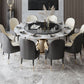 Round Dinette Table Traditional Luxury Dining Site Table with Pedestal Base Clearhalo ' dining_table' 'Dining Tables & Seating' 'Dining Tables' 'furn' 'furn_dining_table' 'Furniture' 'furniture_dining_table' 'Kitchen & Dining Furniture' 'kitchen&dining_furn' 'kitchen' 'kitchen_dining_table' 1200x1200_15d8d119-b355-4a3f-9a95-3aa9effb56ba