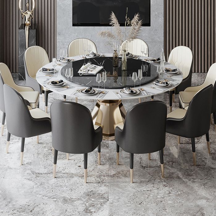 Round Dinette Table Traditional Luxury Dining Site Table with Pedestal Base Clearhalo ' dining_table' 'Dining Tables & Seating' 'Dining Tables' 'furn' 'furn_dining_table' 'Furniture' 'furniture_dining_table' 'Kitchen & Dining Furniture' 'kitchen&dining_furn' 'kitchen' 'kitchen_dining_table' 1200x1200_15d8d119-b355-4a3f-9a95-3aa9effb56ba