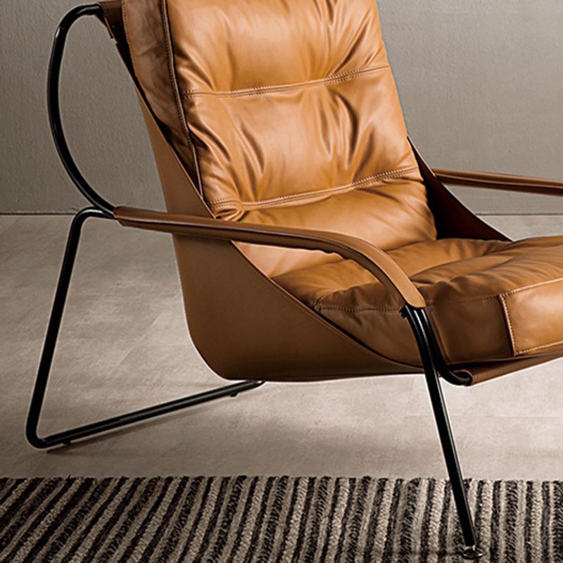 Fixed Back Lounge Chair Fabric Seat Sloped Arms Chair with Black Legs Clearhalo 'Accent Chairs' 'accent_chairs' 'Chairs & Seating' 'furn' 'furn_accent_chairs' 'Furniture' 'Living Room Furniture' 1200x1200_15d92df8-7e54-4855-9f94-60c3c9f4534e