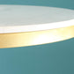 Glam Round Pub Table Set 1/2/3 Pieces Marble Top Bar Table with Metal Stools