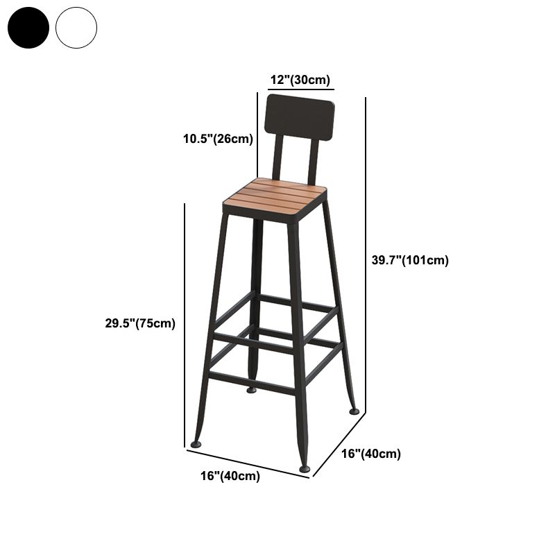 Table de table de bar en bois artificiel industriel 1/5 pièces comptoir table avec tabourets blancs