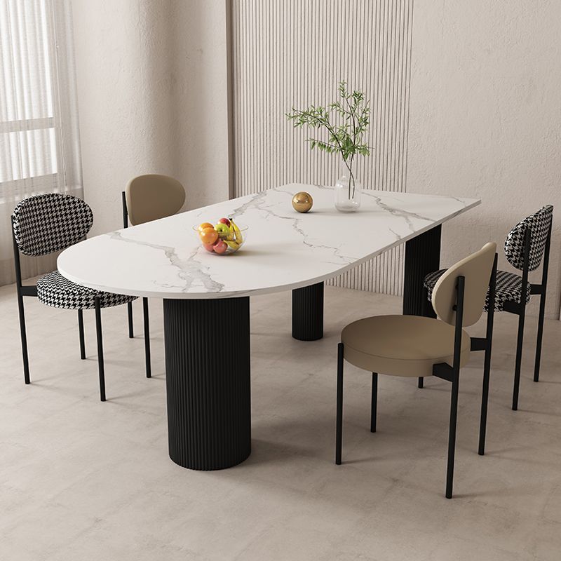 Modern Sintered Stone Dining Table Set 1/2/5 Pieces Dining Set Clearhalo 'Dining Room Sets' 'Dining Tables & Seating' 'dining_room_set' 'furn' 'furn_dining_room_set' 'Furniture' 'furniture_dining_room_set' 'Kitchen & Dining Furniture' 1200x1200_15dc9dc4-740e-46bd-8c15-5d6c1d8cbf42