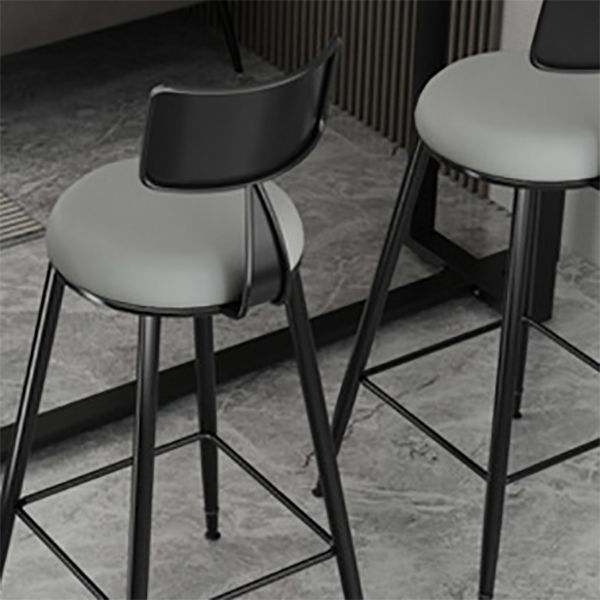 Style moderne bas Bar-Bar-Sool Round Seat Counter Bar Tabouret avec des jambes en métal pour la maison