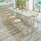 White Glam Style Bar Table in Iron and Wood Bar Indoor Bar Counter Clearhalo 'Bar Furniture' 'Bar Tables' 'bar_tables' 'furn' 'furn_bar_tables' 'Furniture' 'furniture_bar_tables' 'Kitchen & Dining Furniture' 1200x1200_15df142a-38b8-4680-82bf-ca6458af73b4