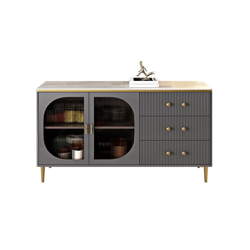 Glam Buffet Stand with Drawers Stone and Wood Buffet Sideboard Clearhalo 'buffet_sideboard' 'Buffets & Sideboards' 'furn' 'furn_buffet_sideboard' 'Furniture' 'Kitchen & Dining Furniture' 1200x1200_15df43c0-8ec2-4477-939c-210a4a761829