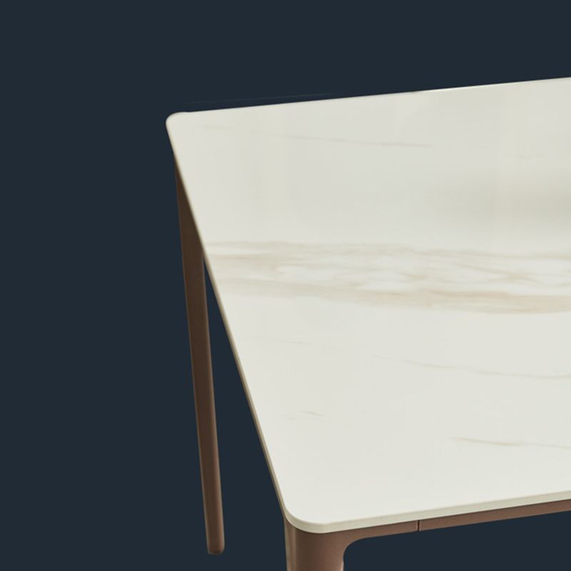 Set da pranzo moderno con sedie a schiera solida 1/4/5/7 pezzi set di dinette bianca