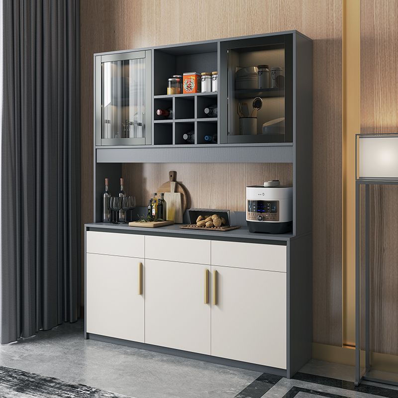 Sideboard in legno ingegnerizzato contemporaneo con porta e cassetto per la cucina