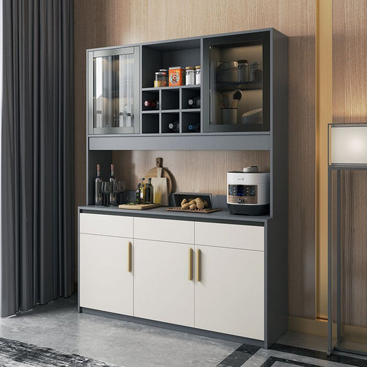 Sideboard in legno ingegnerizzato contemporaneo con porta e cassetto per la cucina