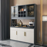 Sideboard in legno ingegnerizzato contemporaneo con porta e cassetto per la cucina