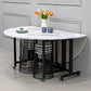 Round Dining Table Mid-Century Style Trestle Base Table for Dining Room Clearhalo ' dining_table' 'Dining Tables & Seating' 'Dining Tables' 'Furniture' 'furniture_dining_table' 'Kitchen & Dining Furniture' 'kitchen&dining_furn' 'kitchen' 'kitchen_dining_table' 1200x1200_15e387cf-80c1-41cb-9132-9f9c8502bc3d