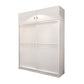 Modern Storage Cabinet with Sliding Doors Manufactured Wood White Cabinet for Bedroom
