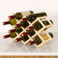 Countertop Bottle Holder Solid Wood Wine Bottle Rack for Living Room
