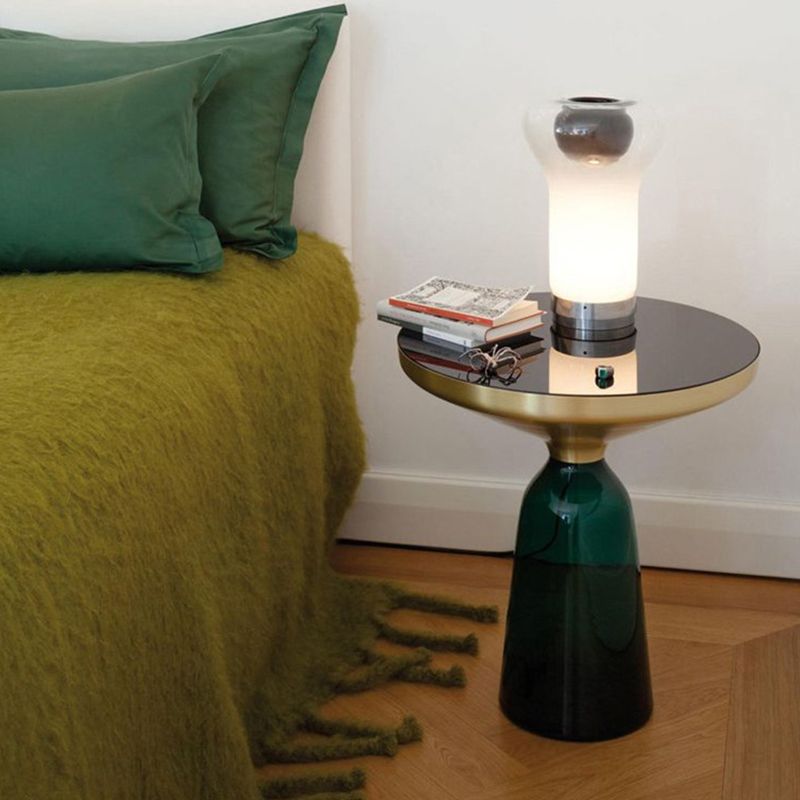 Pedestal 1 Single Coffee Table Metal and Glass Statement Cocktail Table Clearhalo 'Coffee & Accent Tables' 'Coffee Tables' 'coffee_tables' 'furn' 'furn_coffee_tables' 'Furniture' 'furniture_coffee_tables' 'Living Room Furniture' 1200x1200_15e58f3d-9341-4d4f-99ab-cc6f085d98ad