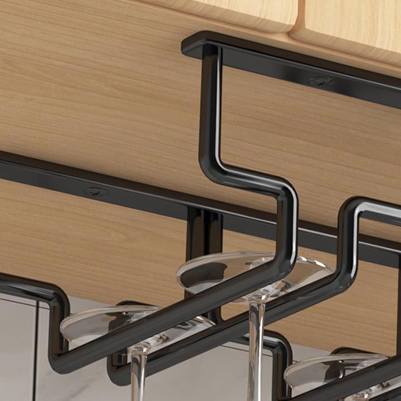 Contemporary Metal Glass & Stemware Holder Hanging Wine Glass Rack Clearhalo 'furn' 'furn_wine_racks' 'Furniture' 'Kitchen & Dining Furniture' 'Wine Racks' 'wine_racks' 1200x1200_15e9b4cb-92b2-40de-8d71-ebb480524bba