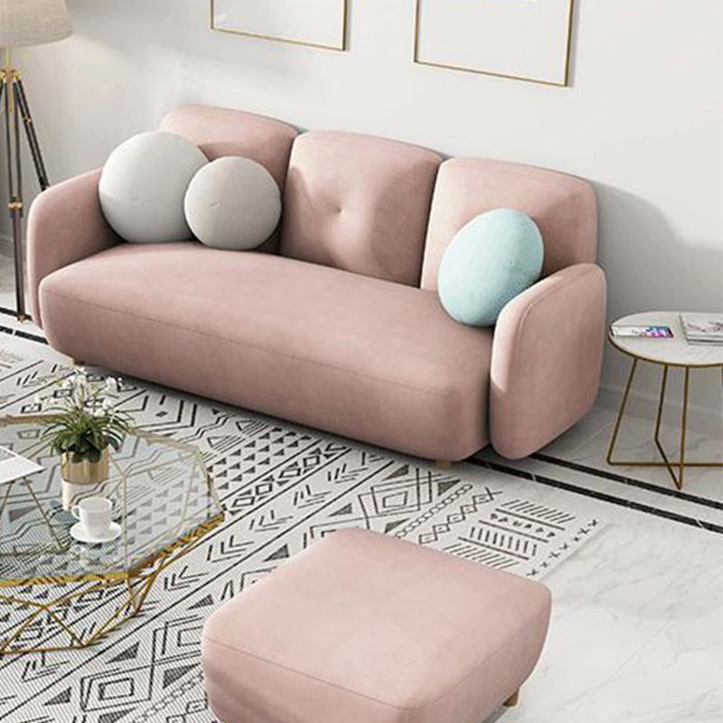 Divano moderno con braccio quadrato e schiena stretta per l'appartamento, 84,65 "